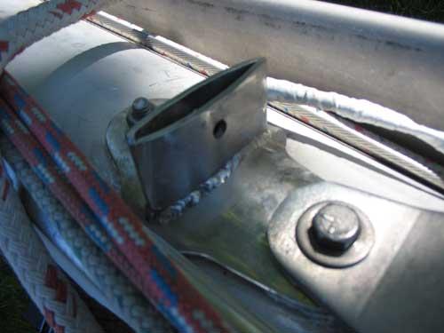 bracket made doesn't fit.jpg - Bracket made 10 years ago.  as spare. Does not fit.  arm to short for holes to align.